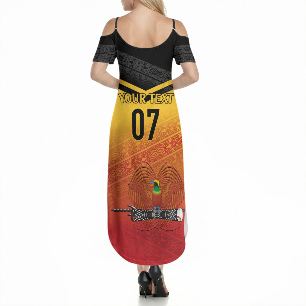 Papua New Guinea Custom Rugby The Kumuls Summer Maxi Dress Motuan Inspired Pattern