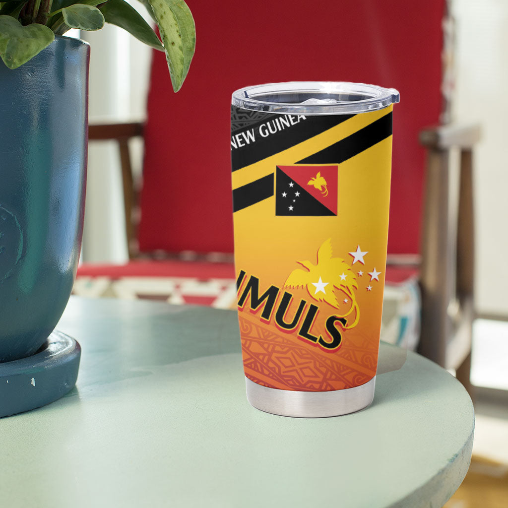 Papua New Guinea Rugby The Kumuls Tumbler Cup Motuan Inspired Pattern