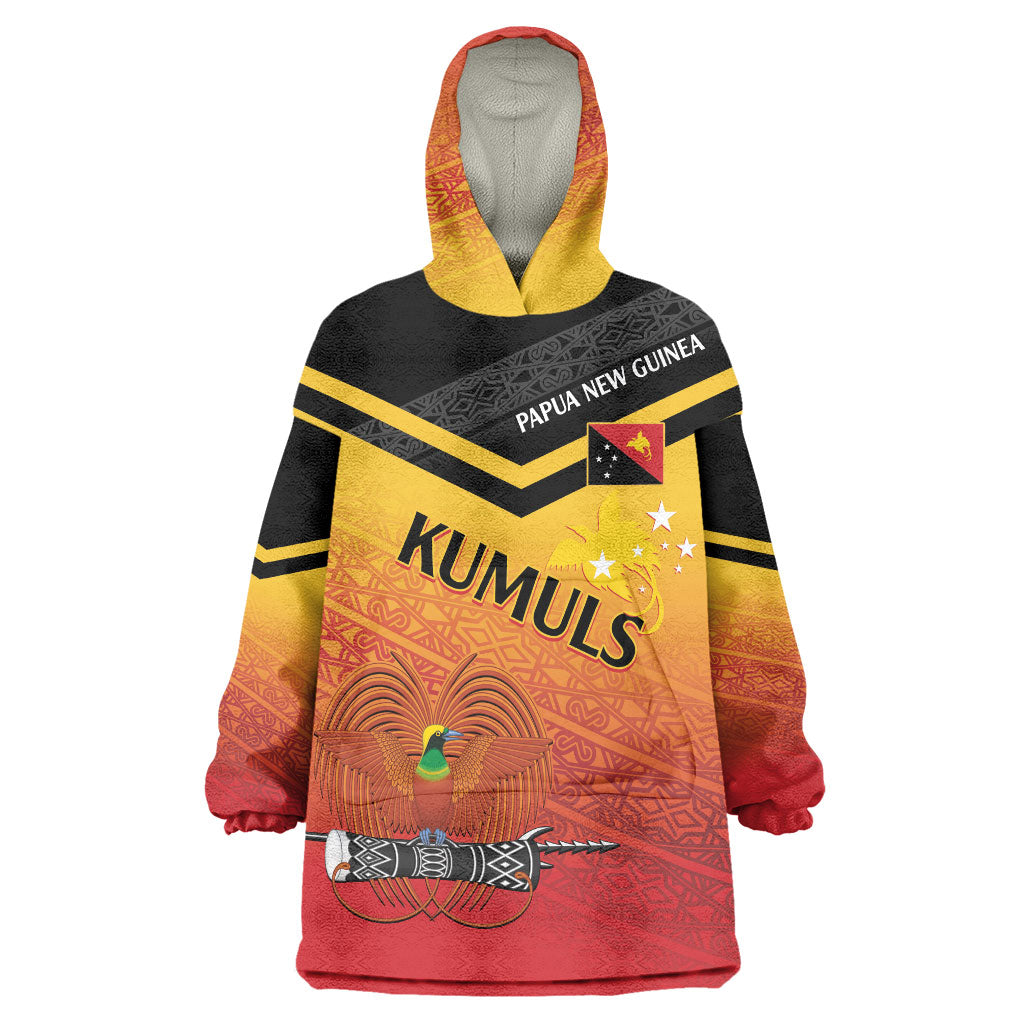 Papua New Guinea Custom Rugby The Kumuls Wearable Blanket Hoodie Motuan Inspired Pattern
