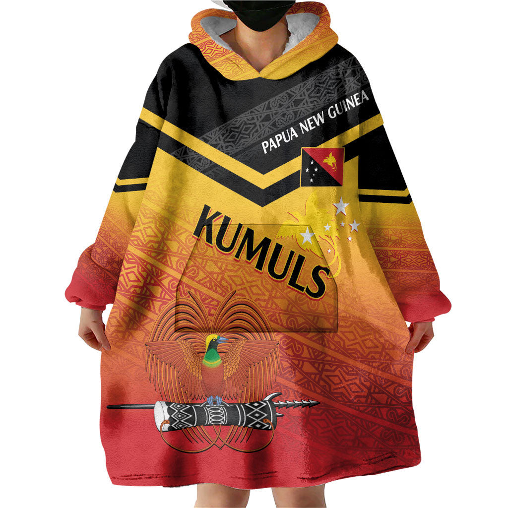 Papua New Guinea Custom Rugby The Kumuls Wearable Blanket Hoodie Motuan Inspired Pattern