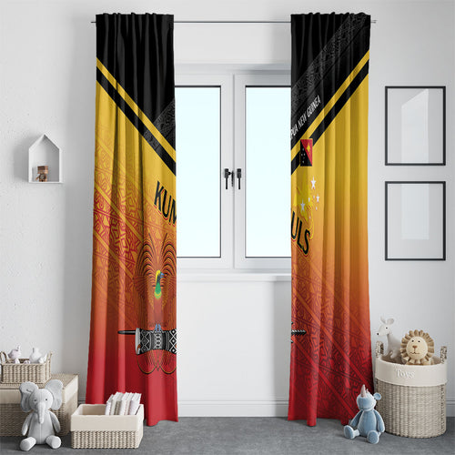 Papua New Guinea Rugby The Kumuls Window Curtain Motuan Inspired Pattern