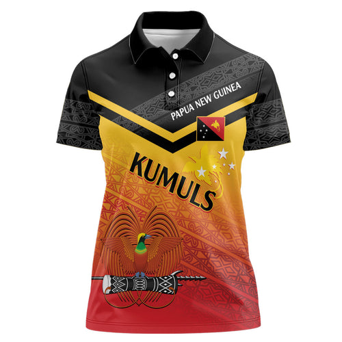 Papua New Guinea Custom Rugby The Kumuls Women Polo Shirt Motuan Inspired Pattern