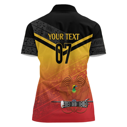 Papua New Guinea Custom Rugby The Kumuls Women Polo Shirt Motuan Inspired Pattern