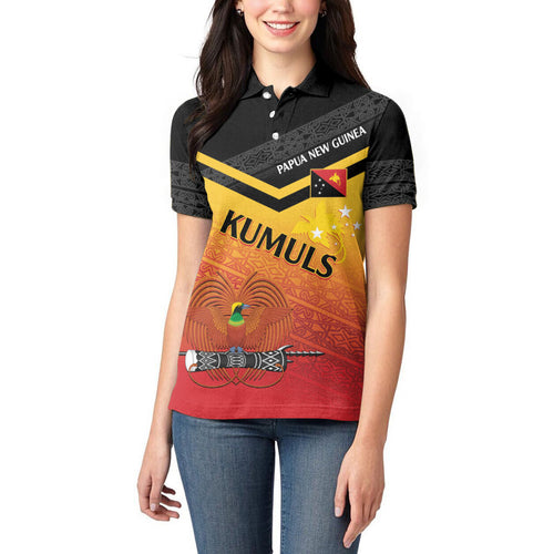 Papua New Guinea Custom Rugby The Kumuls Women Polo Shirt Motuan Inspired Pattern