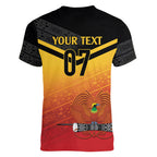 Papua New Guinea Custom Rugby The Kumuls Women V-Neck T-Shirt Motuan Inspired Pattern