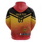 Papua New Guinea Custom Rugby The Kumuls Zip Hoodie Motuan Inspired Pattern