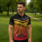 Papua New Guinea Custom Rugby The Kumuls Zipper Polo Shirt Motuan Inspired Pattern