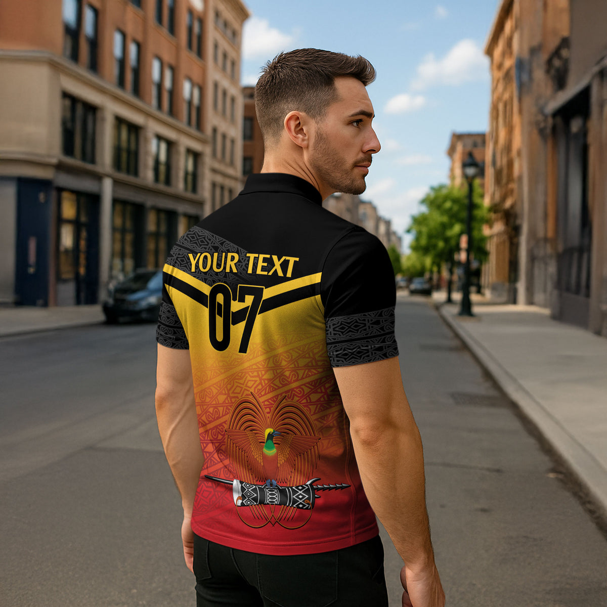 Papua New Guinea Custom Rugby The Kumuls Zipper Polo Shirt Motuan Inspired Pattern