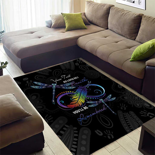 Personalised Australia Indigenous Memorial Area Rug As Long As I Breathe You'll Be Remembered