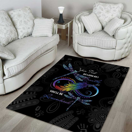 Personalised Australia Indigenous Memorial Area Rug As Long As I Breathe You'll Be Remembered