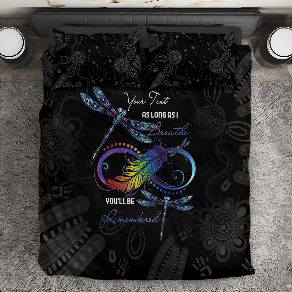Personalised Australia Indigenous Memorial Bedding Set As Long As I Breathe You'll Be Remembered