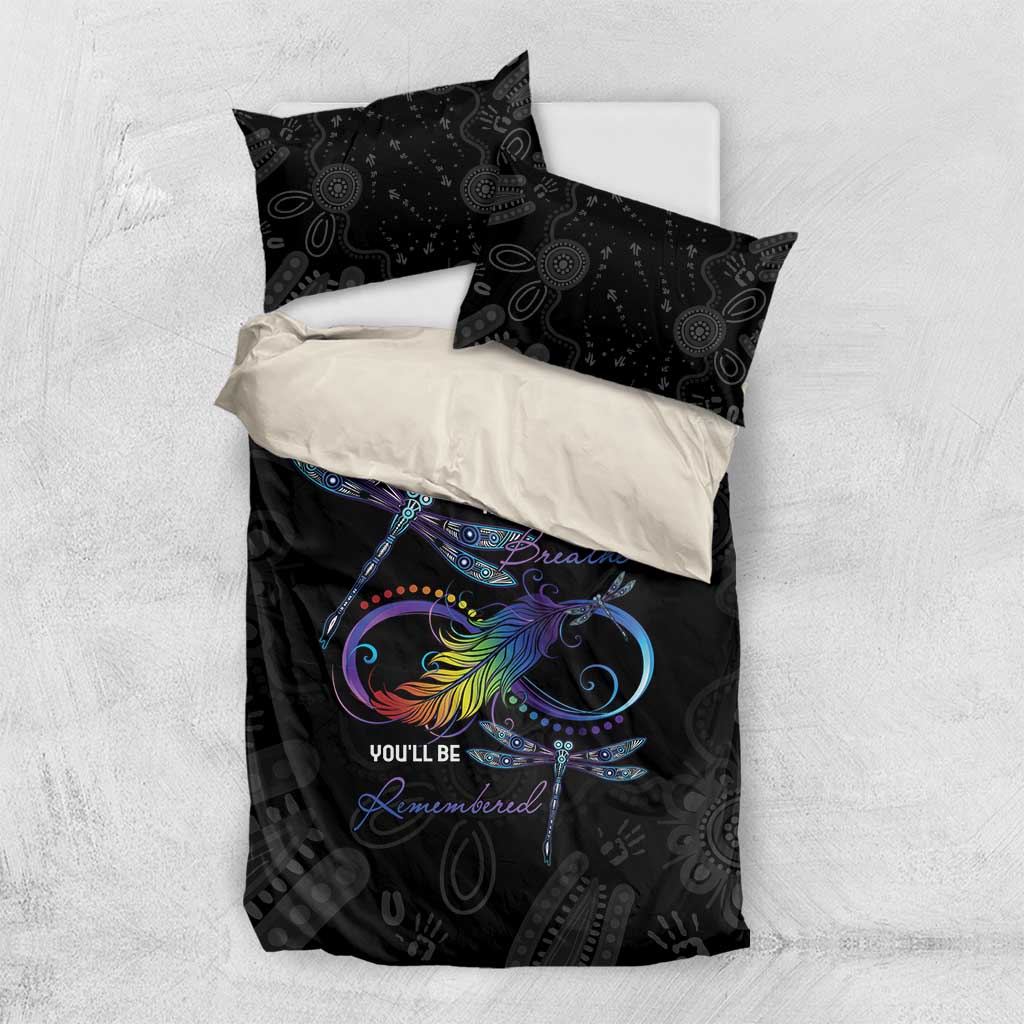 Personalised Australia Indigenous Memorial Bedding Set As Long As I Breathe You'll Be Remembered