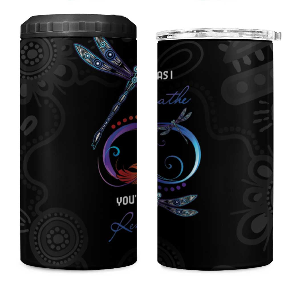 Personalised Australia Indigenous Memorial 4 in 1 Can Cooler Tumbler As Long As I Breathe You'll Be Remembered