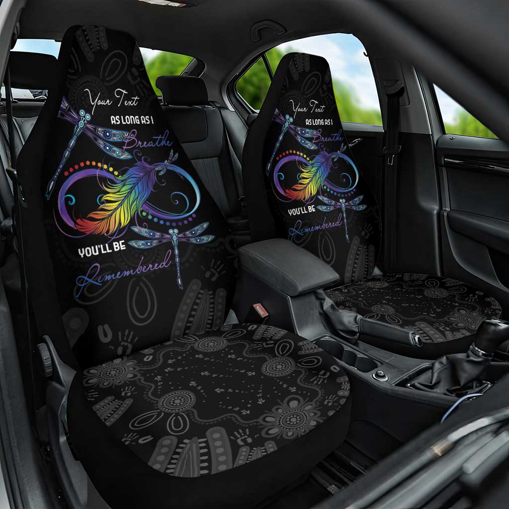 Personalised Australia Indigenous Memorial Car Seat Cover As Long As I Breathe You'll Be Remembered