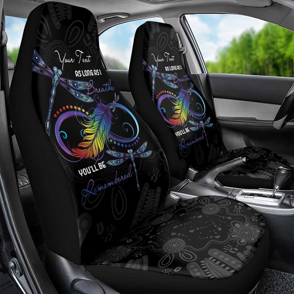 Personalised Australia Indigenous Memorial Car Seat Cover As Long As I Breathe You'll Be Remembered