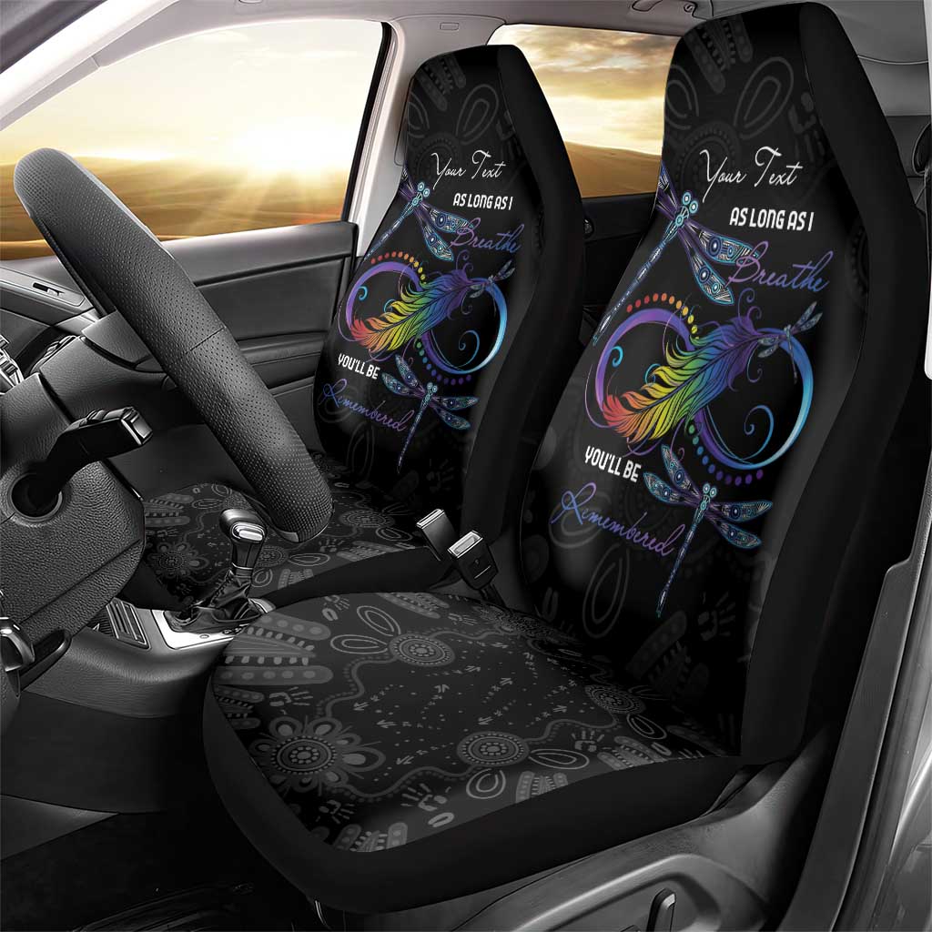 Personalised Australia Indigenous Memorial Car Seat Cover As Long As I Breathe You'll Be Remembered