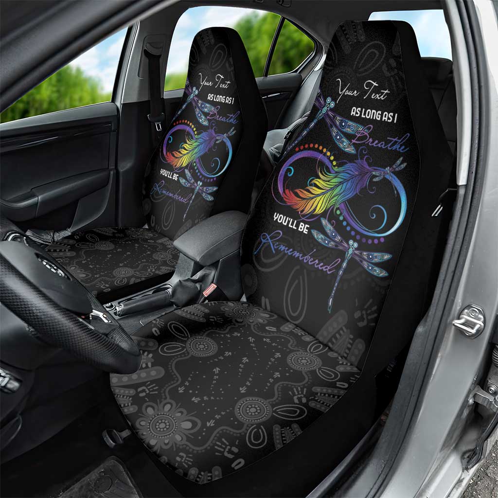 Personalised Australia Indigenous Memorial Car Seat Cover As Long As I Breathe You'll Be Remembered
