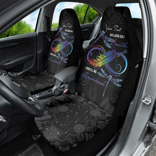 Personalised Australia Indigenous Memorial Car Seat Cover As Long As I Breathe You'll Be Remembered