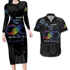 Personalised Australia Indigenous Memorial Couples Matching Long Sleeve Bodycon Dress and Hawaiian Shirt As Long As I Breathe You'll Be Remembered