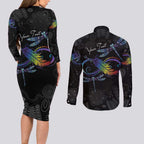 Personalised Australia Indigenous Memorial Couples Matching Long Sleeve Bodycon Dress and Long Sleeve Button Shirt As Long As I Breathe You'll Be Remembered