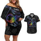 Personalised Australia Indigenous Memorial Couples Matching Off Shoulder Short Dress and Hawaiian Shirt As Long As I Breathe You'll Be Remembered