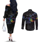 Personalised Australia Indigenous Memorial Couples Matching Off The Shoulder Long Sleeve Dress and Long Sleeve Button Shirt As Long As I Breathe You'll Be Remembered