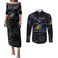 Personalised Australia Indigenous Memorial Couples Matching Puletasi and Long Sleeve Button Shirt As Long As I Breathe You'll Be Remembered