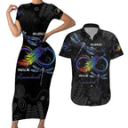 Personalised Australia Indigenous Memorial Couples Matching Short Sleeve Bodycon Dress and Hawaiian Shirt As Long As I Breathe You'll Be Remembered
