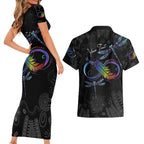 Personalised Australia Indigenous Memorial Couples Matching Short Sleeve Bodycon Dress and Hawaiian Shirt As Long As I Breathe You'll Be Remembered