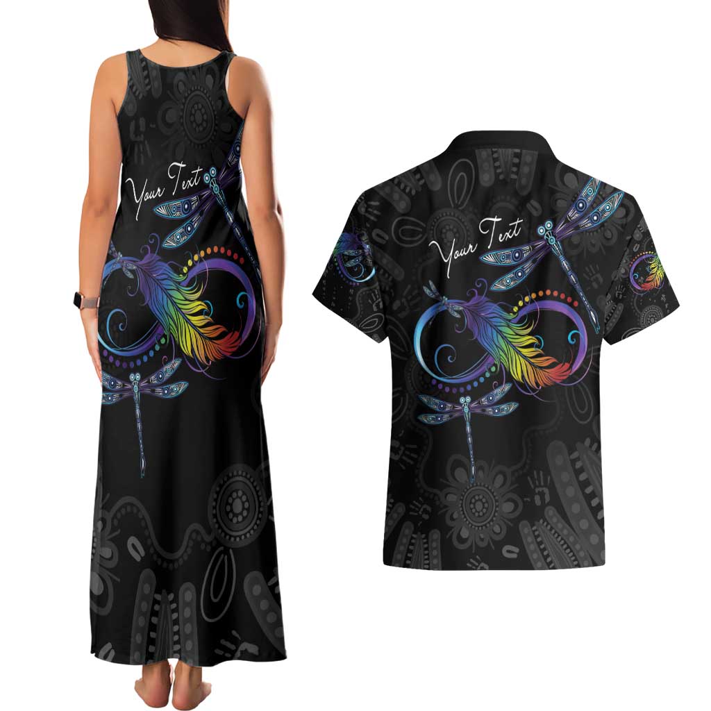 Personalised Australia Indigenous Memorial Couples Matching Tank Maxi Dress and Hawaiian Shirt As Long As I Breathe You'll Be Remembered