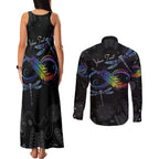Personalised Australia Indigenous Memorial Couples Matching Tank Maxi Dress and Long Sleeve Button Shirt As Long As I Breathe You'll Be Remembered