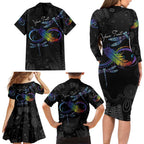 Personalised Australia Indigenous Memorial Family Matching Long Sleeve Bodycon Dress and Hawaiian Shirt As Long As I Breathe You'll Be Remembered
