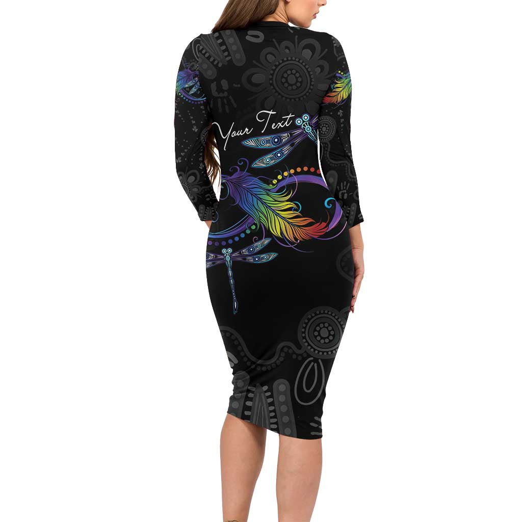 Personalised Australia Indigenous Memorial Family Matching Long Sleeve Bodycon Dress and Hawaiian Shirt As Long As I Breathe You'll Be Remembered