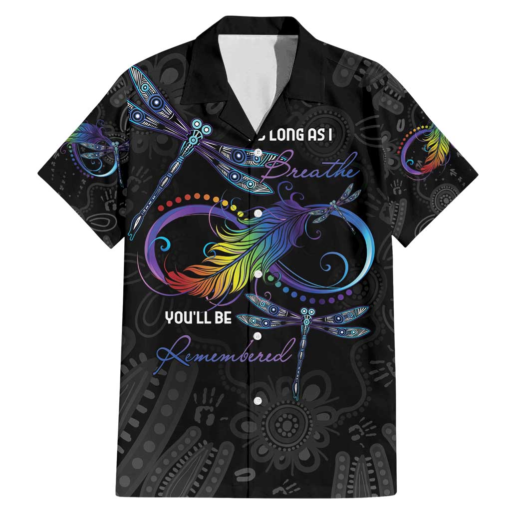 Personalised Australia Indigenous Memorial Family Matching Mermaid Dress and Hawaiian Shirt As Long As I Breathe You'll Be Remembered