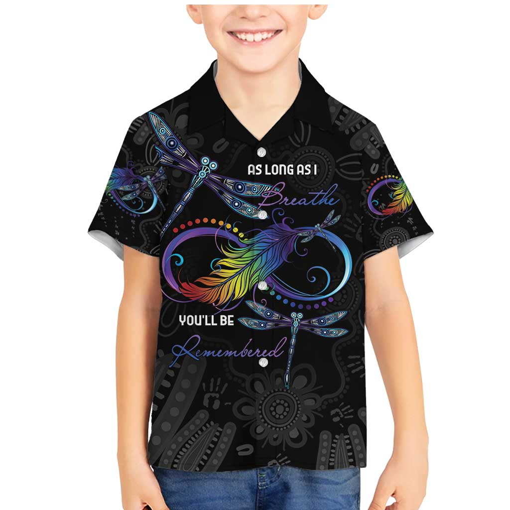 Personalised Australia Indigenous Memorial Family Matching Mermaid Dress and Hawaiian Shirt As Long As I Breathe You'll Be Remembered