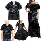 Personalised Australia Indigenous Memorial Family Matching Off Shoulder Maxi Dress and Hawaiian Shirt As Long As I Breathe You'll Be Remembered