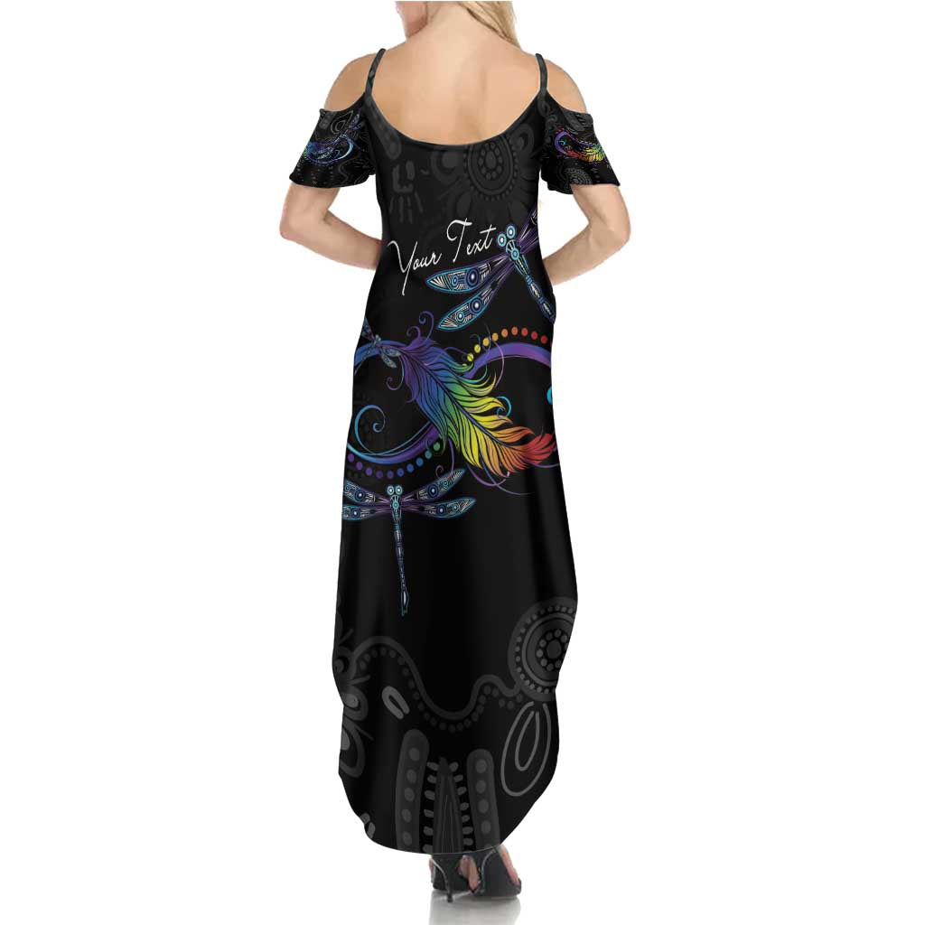 Personalised Australia Indigenous Memorial Family Matching Summer Maxi Dress and Hawaiian Shirt As Long As I Breathe You'll Be Remembered