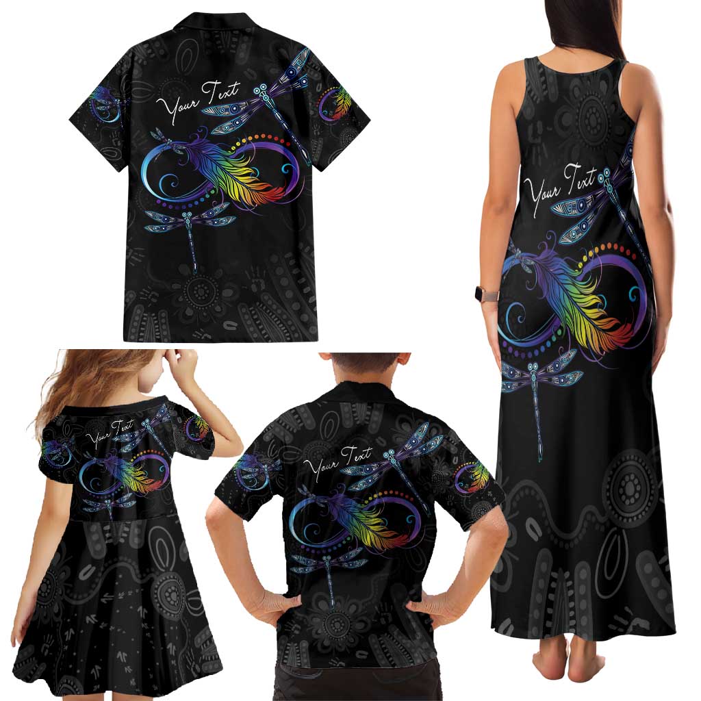 Personalised Australia Indigenous Memorial Family Matching Tank Maxi Dress and Hawaiian Shirt As Long As I Breathe You'll Be Remembered