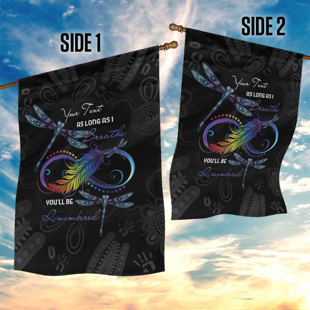 Personalised Australia Indigenous Memorial Garden Flag As Long As I Breathe You'll Be Remembered