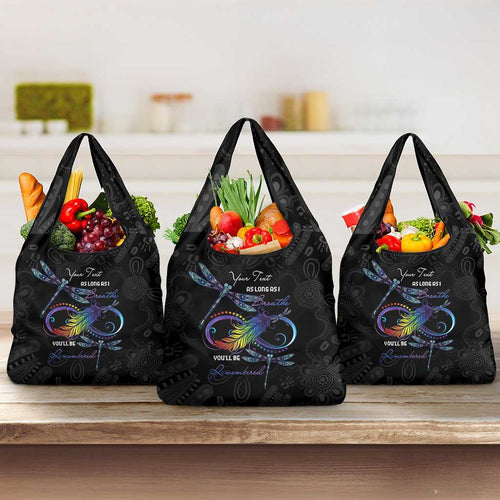 Personalised Australia Indigenous Memorial Grocery Bag As Long As I Breathe You'll Be Remembered
