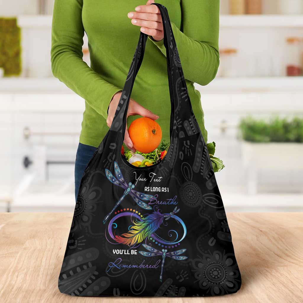 Personalised Australia Indigenous Memorial Grocery Bag As Long As I Breathe You'll Be Remembered