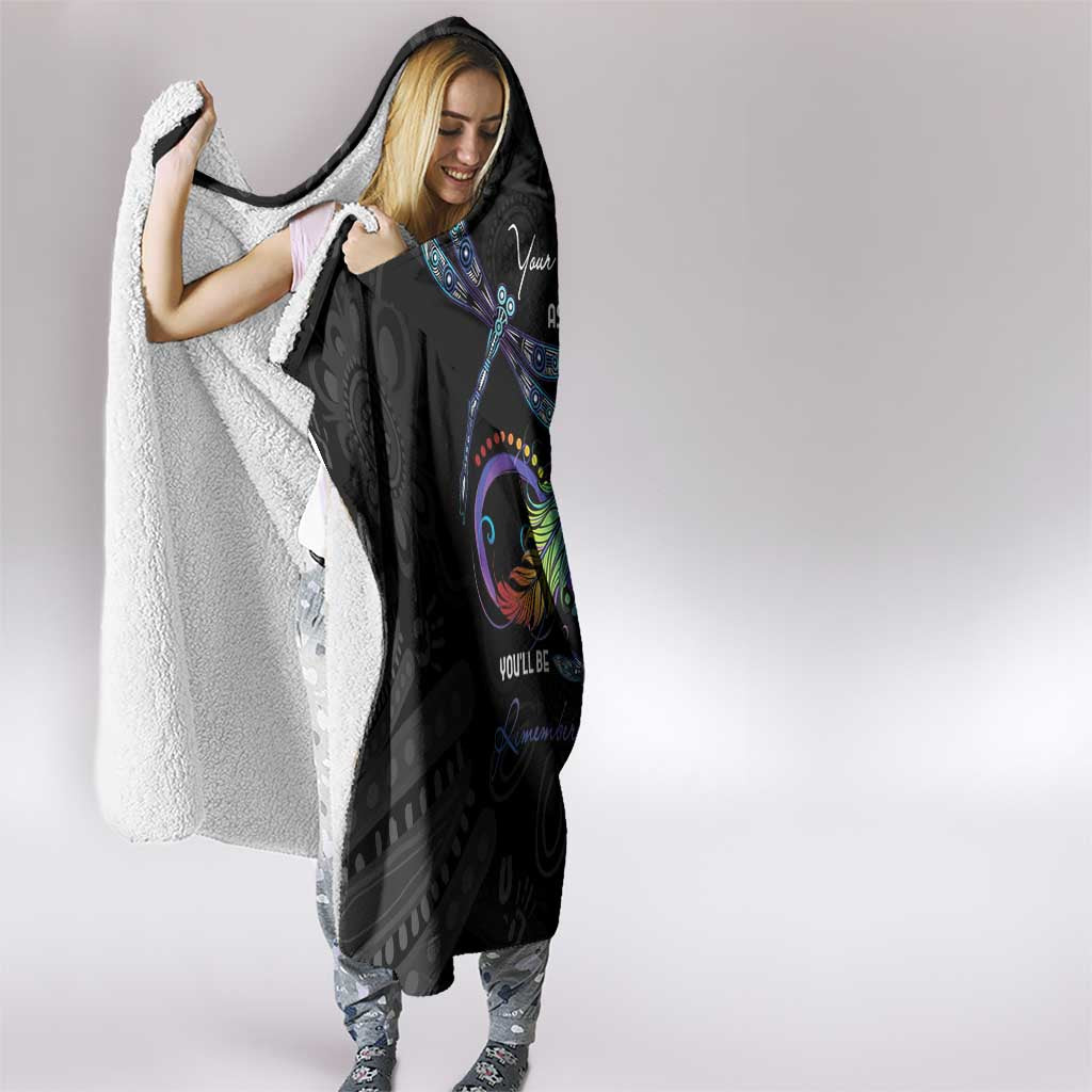 Personalised Australia Indigenous Memorial Hooded Blanket As Long As I Breathe You'll Be Remembered