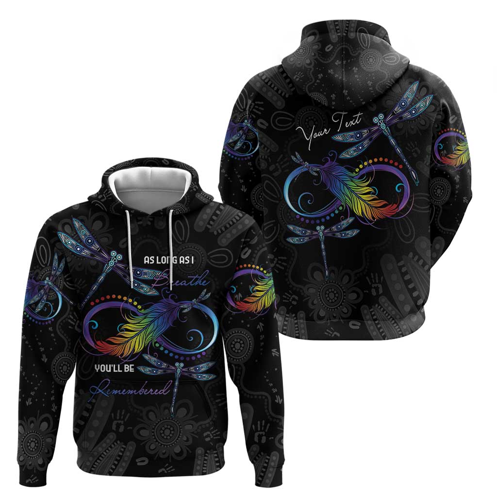 Personalised Australia Indigenous Memorial Hoodie As Long As I Breathe You'll Be Remembered