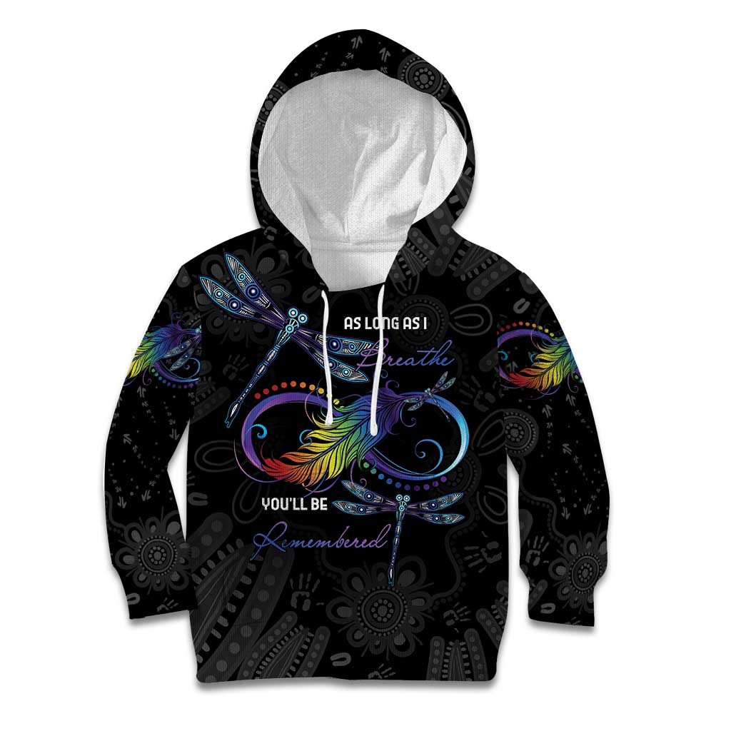 Personalised Australia Indigenous Memorial Kid Hoodie As Long As I Breathe You'll Be Remembered