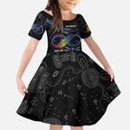 Personalised Australia Indigenous Memorial Kid Short Sleeve Dress As Long As I Breathe You'll Be Remembered