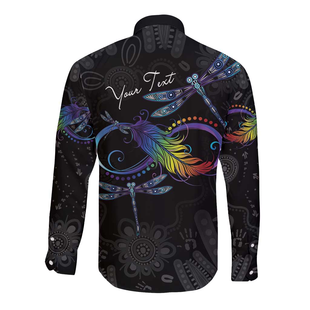 Personalised Australia Indigenous Memorial Long Sleeve Button Shirt As Long As I Breathe You'll Be Remembered