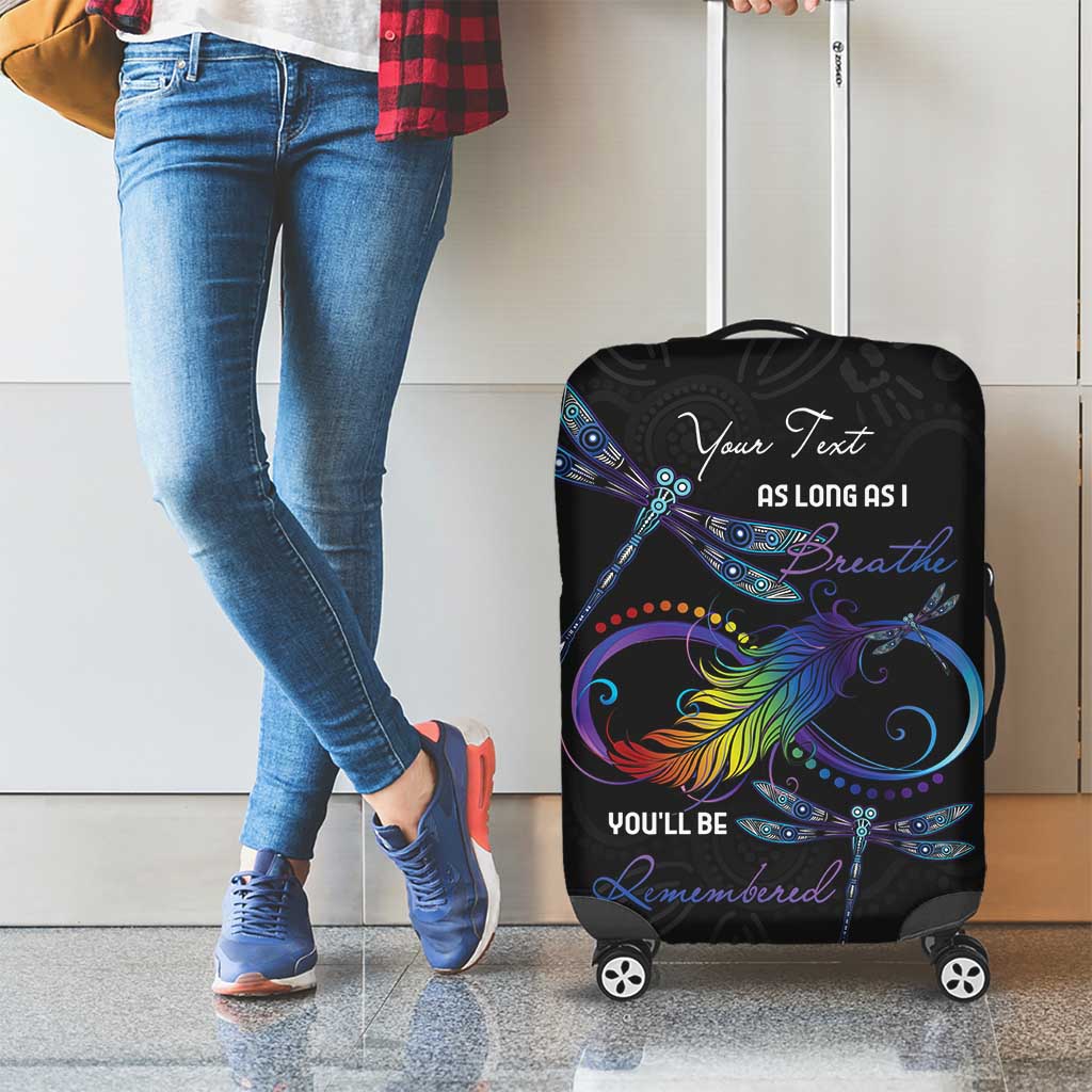 Personalised Australia Indigenous Memorial Luggage Cover As Long As I Breathe You'll Be Remembered