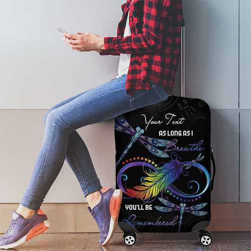 Personalised Australia Indigenous Memorial Luggage Cover As Long As I Breathe You'll Be Remembered