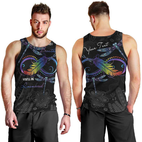 Personalised Australia Indigenous Memorial Men Tank Top As Long As I Breathe You'll Be Remembered
