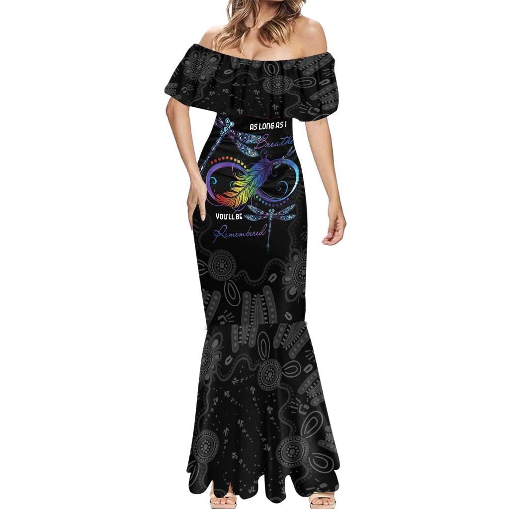 Personalised Australia Indigenous Memorial Mermaid Dress As Long As I Breathe You'll Be Remembered